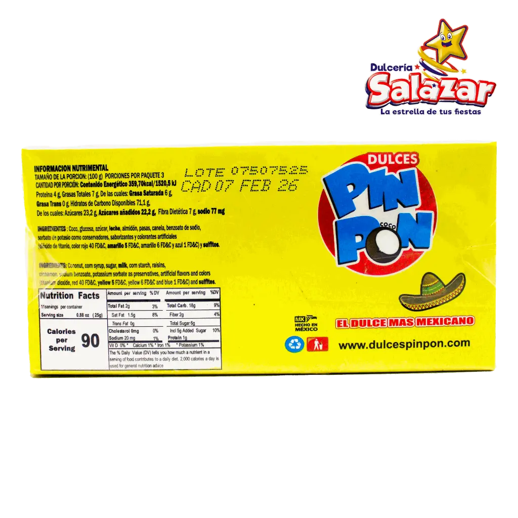 Cocada maqueta pin pon 270g  PIN0019_2.webp