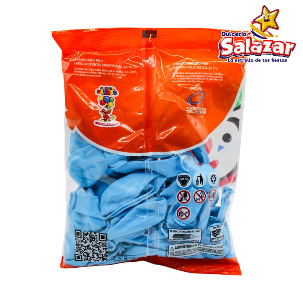 GLOBO #9 DEC. AZUL CIELO PAYASO SEL0086_2.webp