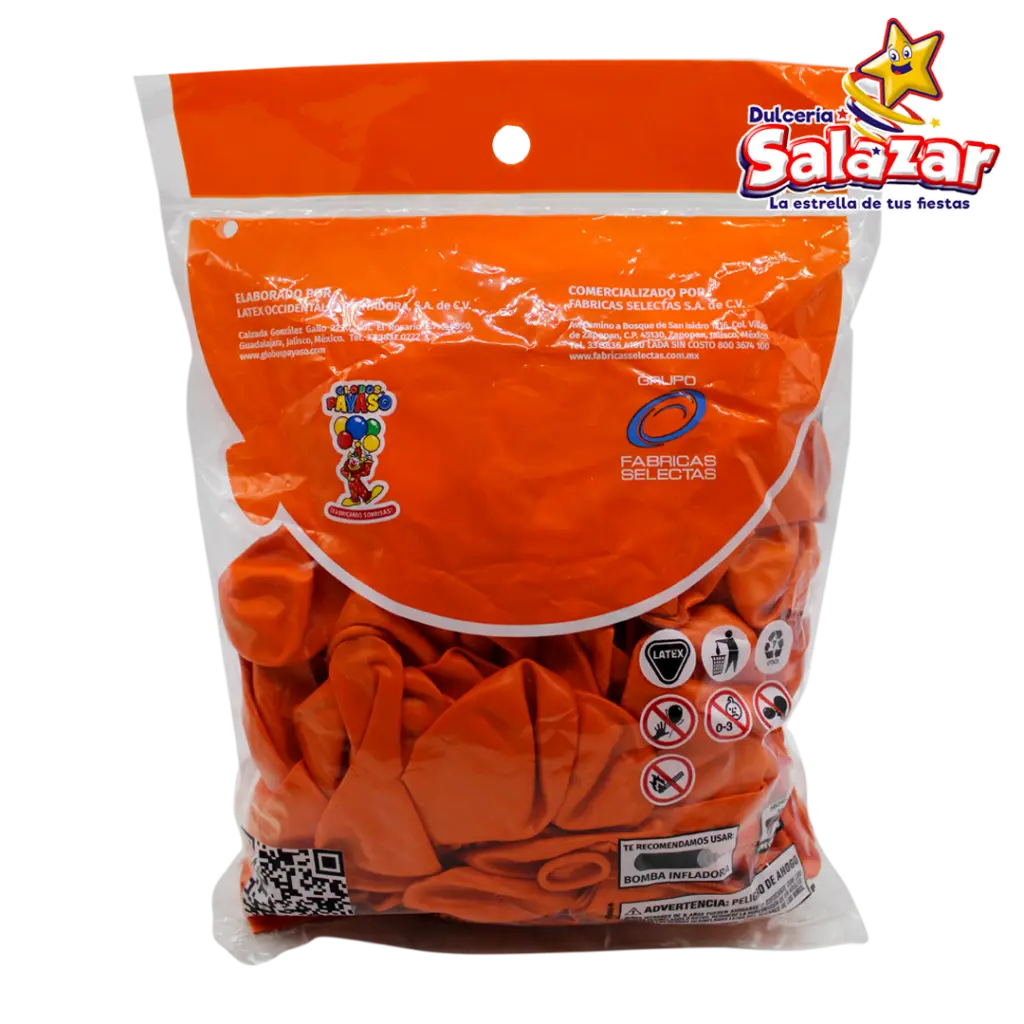 GLOBO #9 NARANJA PAYASO SEL0036_2.webp