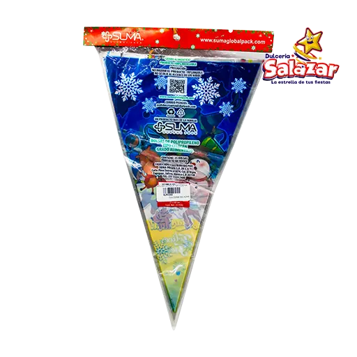 Bolsa celofan conica navidad 25X40 GLP0180_2.webp