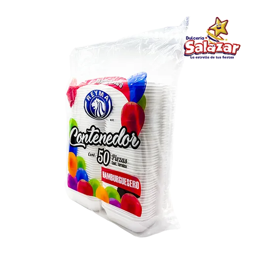 Contenedor termico hamburguesero 50pzs blanco REYM0022_2.webp
