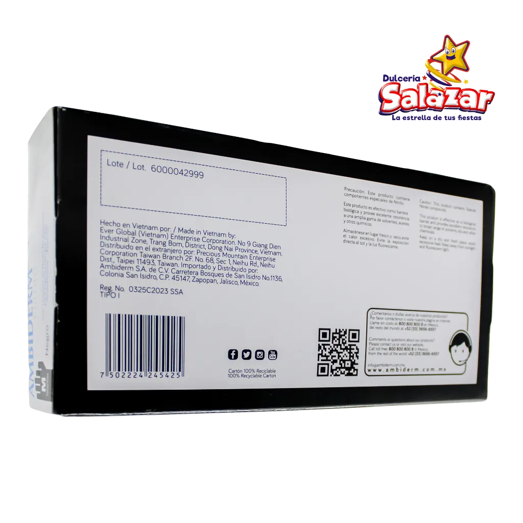 Guante de nitrilo ambiderm ABARROTE0438_4.webp