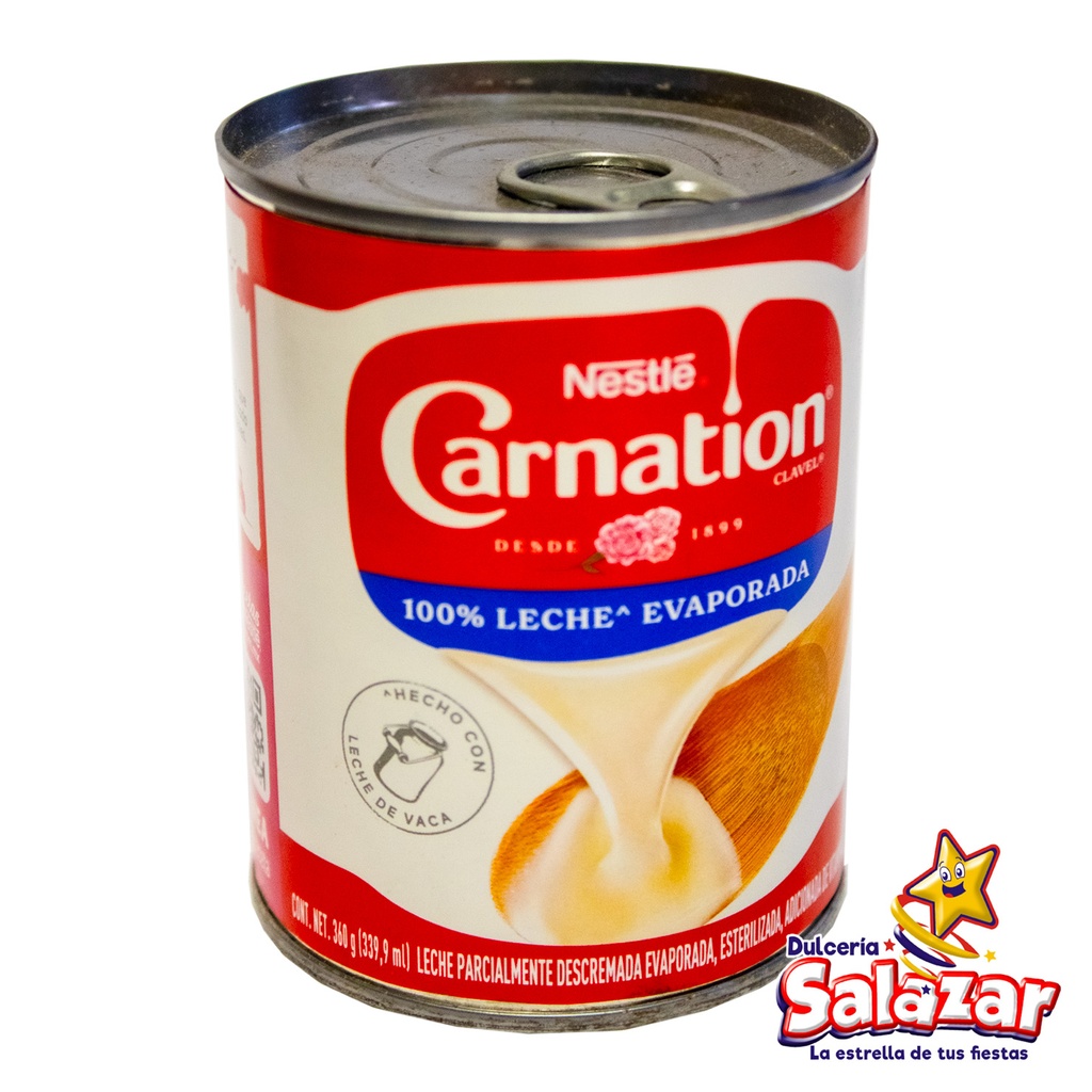 LECHE EVAPORADA NESTLE CARNATION CLAVEL -B.360G- "C/48/1" 