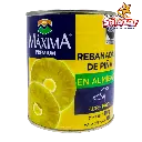 REBANADAS DE PIÑA EN ALMIBAR MAXIMA -B.800G- "C/12/1"  