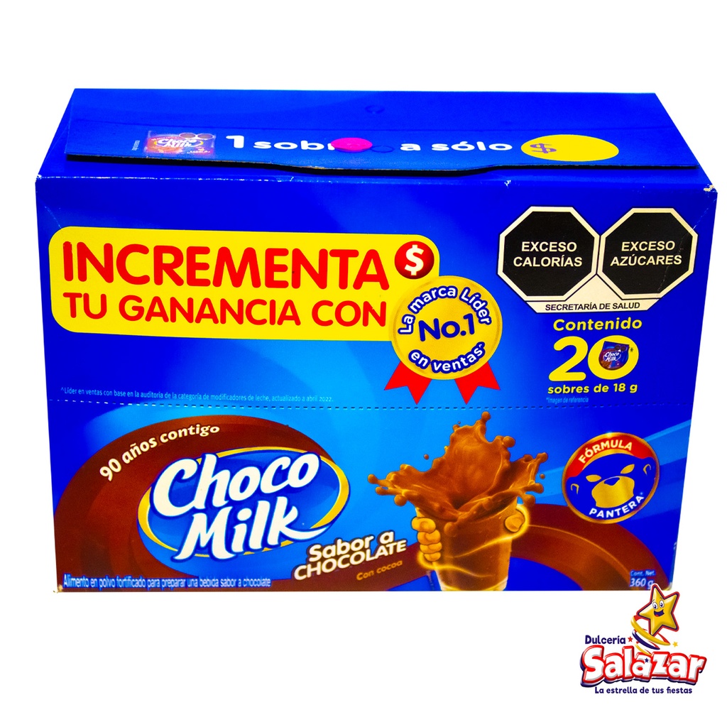 CHOCOMILK SABOR CHOCOLATE CON COCOA -D.360G- "C/20/20" 