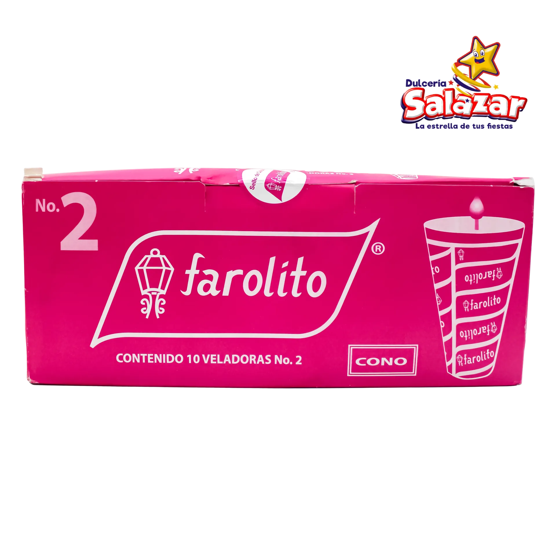VELADORA FAROLITO #2 CONO POR PIEZA"C/100/1"