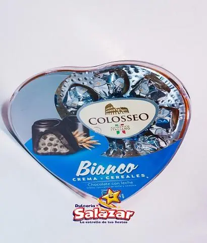 [ABA0001] CHOCOLATE COLOSSEO BLANCO CORAZON -E.114G- "C/24/1" 