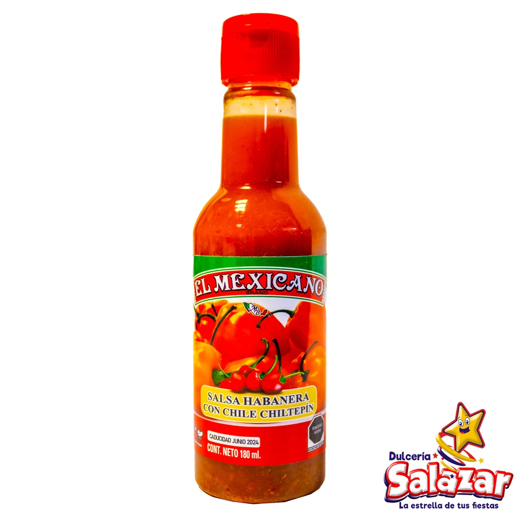 [ABARROTE0011] SALSA HABANERA C/CHILE CHILPETIN MEXICAN -BOT.180ML- "C/24/1" 