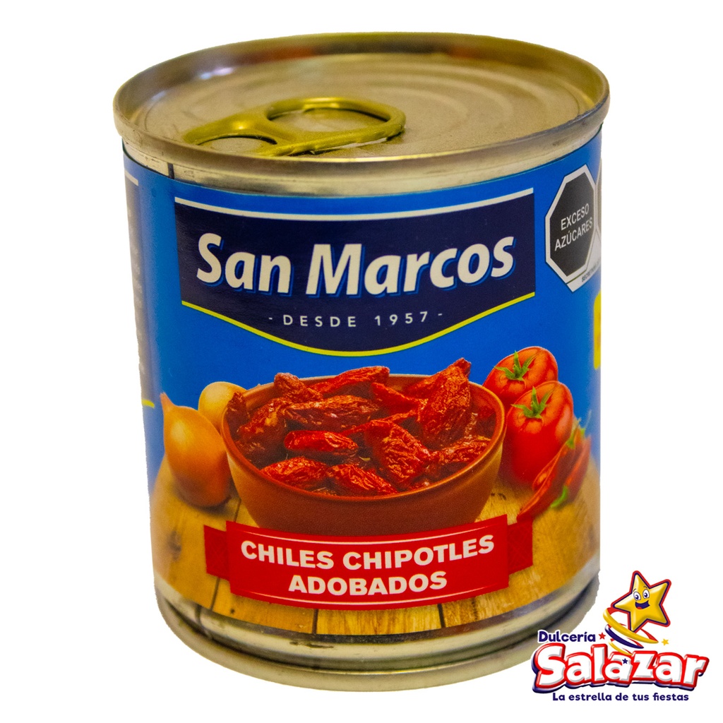 [ABARROTE0092] CHILES CHIPOTLES SAN MARCOS -BOT.215G- "C/24/1" 