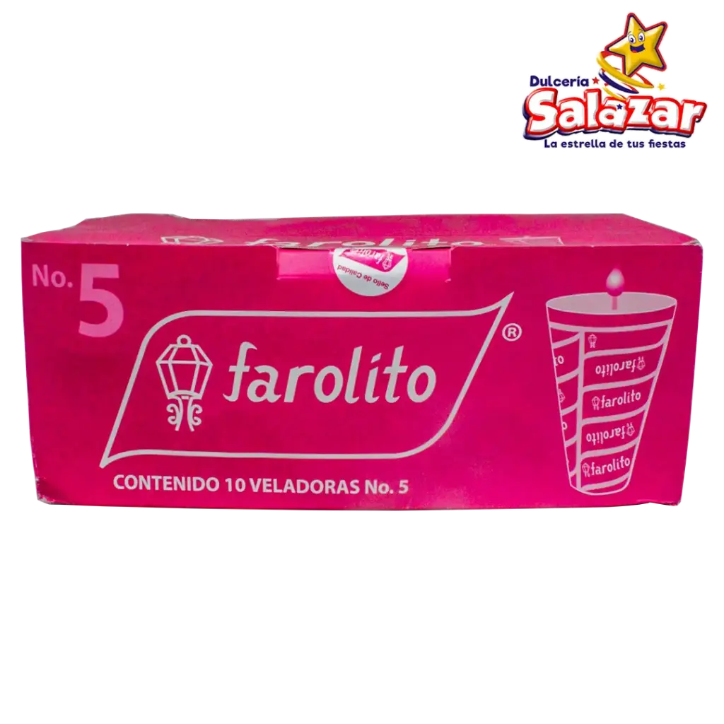VELADORA FAROLITO #5 CONO POR PIEZA"C/40/1"