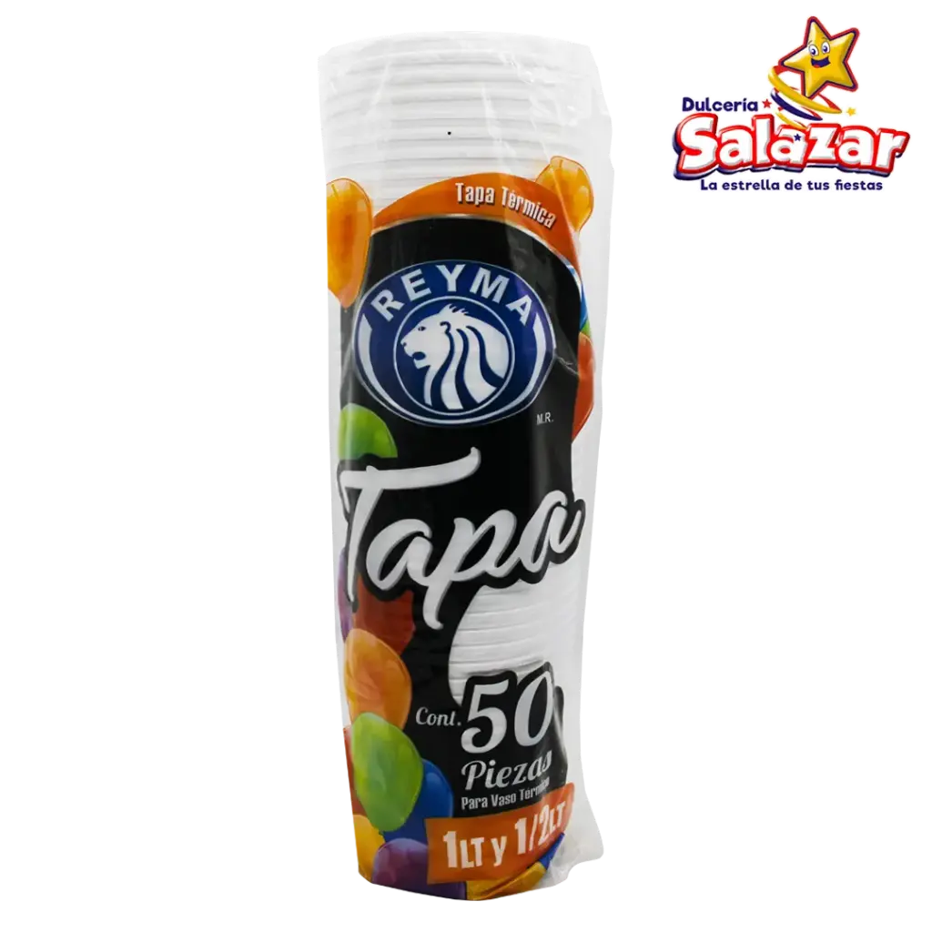 TAPA TERMICA P/VASO TERMICO 1 Y 1/2 LITRO REYMA TTVT1LT -B.50PZA- "C/10/50"
