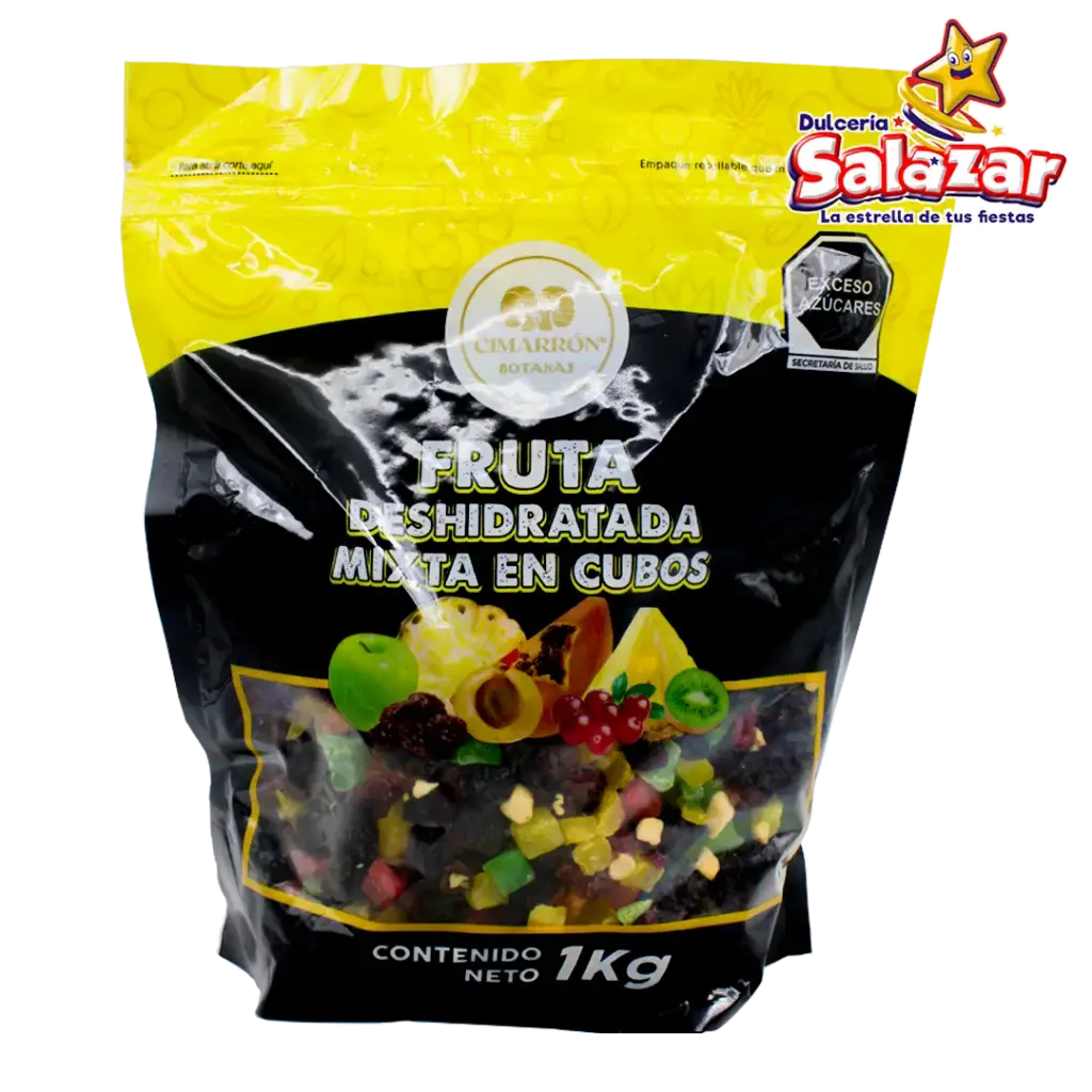 FRUTA MIXTA EN CUBOS CIMARRON -B.1KG- "C/10/1KG"      