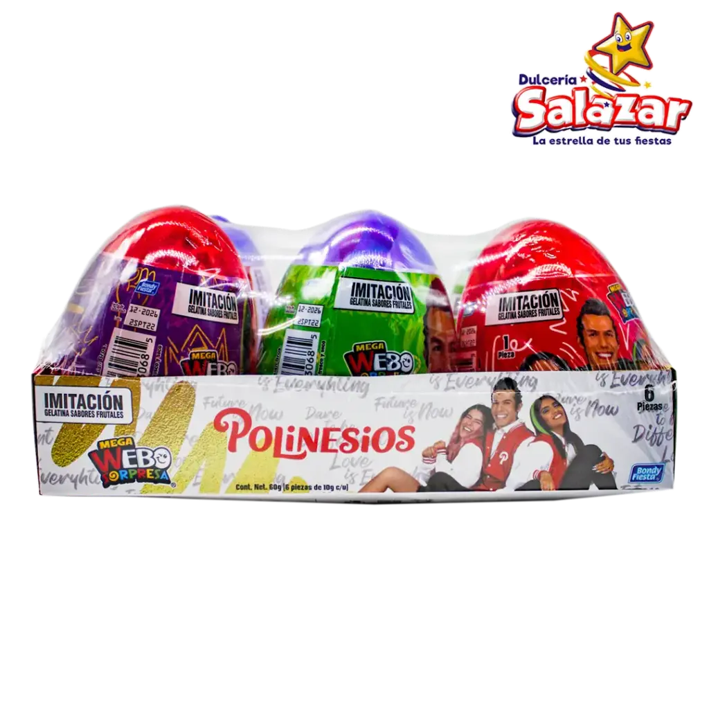 MEGA WEBO SORPRESA POLINESIOS BONDY -D.6PZ- "C/12/6"     