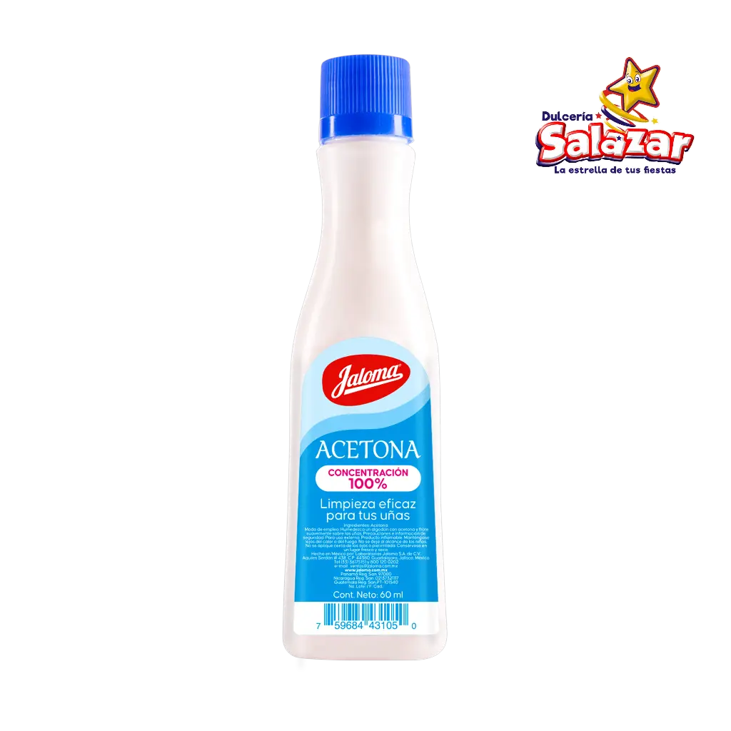 [ABARROTE0141] ACETONA JALOMA 60ML -BOT.60ML- "C/25/1"