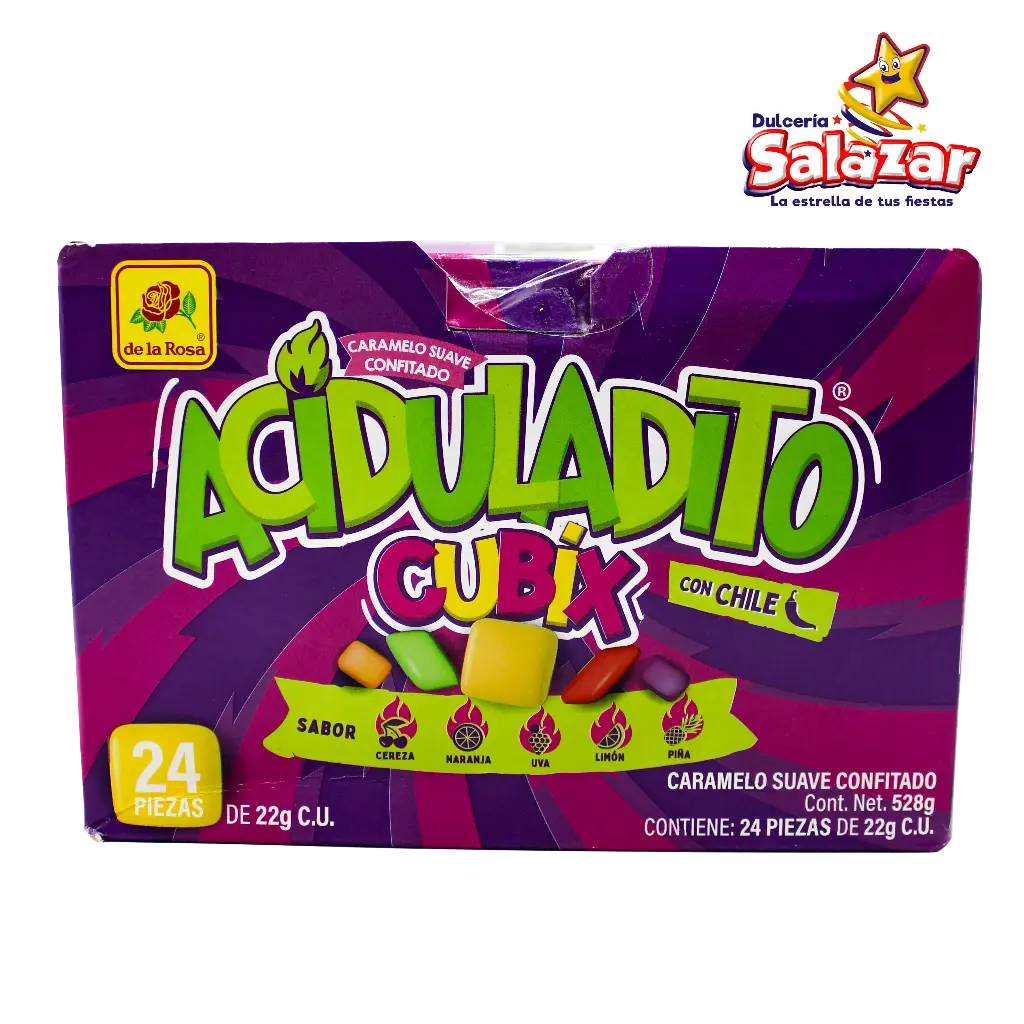 CARAMELO ACIDULADITO CUBIX -D. 528GR -"C/16/24"