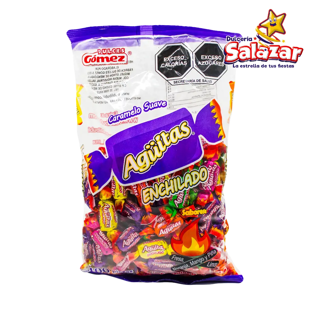 [GOM0013] CARAMELO AGUITAS ACIDULADO C/ CHILE -B.400G- "C/20/100"