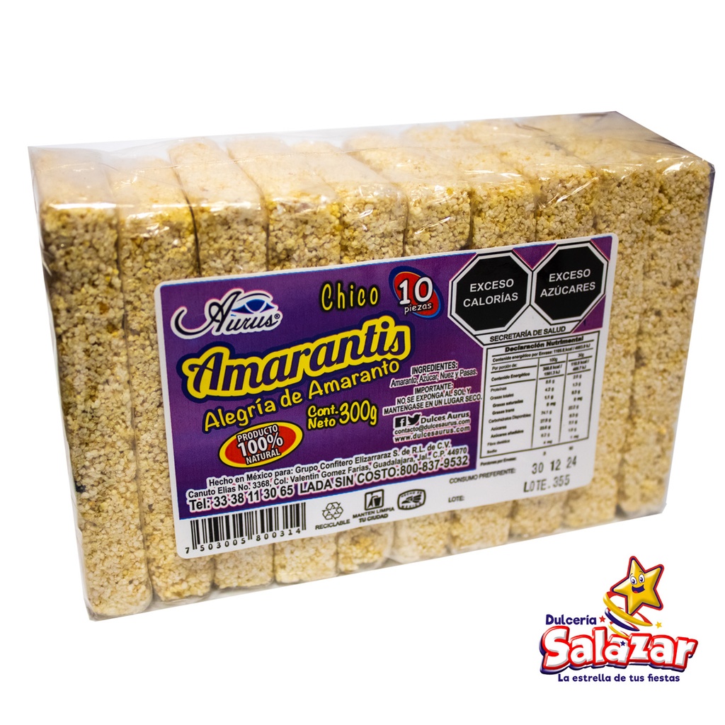 ALEGRIA DE AMARANTO CHICO AURUS -B.300G- "C/32/10"