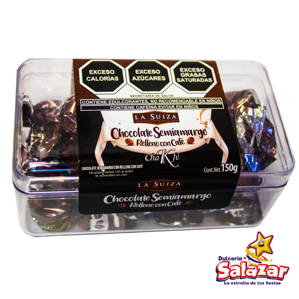 ALHAJERO CHOKFE SEMIAMARGO RELLENO CAFE -D.150GR- "C/12/1"