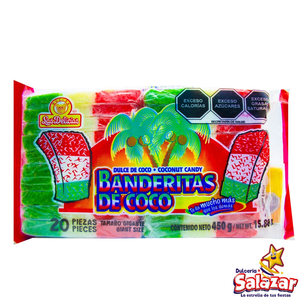 [DEL0058] BANDERITA COCO GIGANTE DELICIAS -B.450G- "C/30/20"