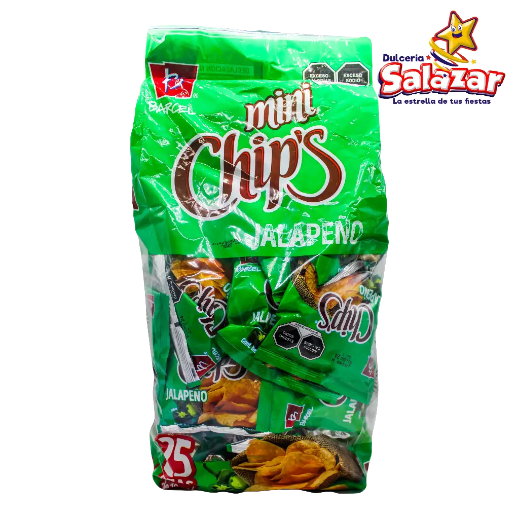 BARCEL MINI CHIPS JALAPEÑO -B.450G- "C/6/25"