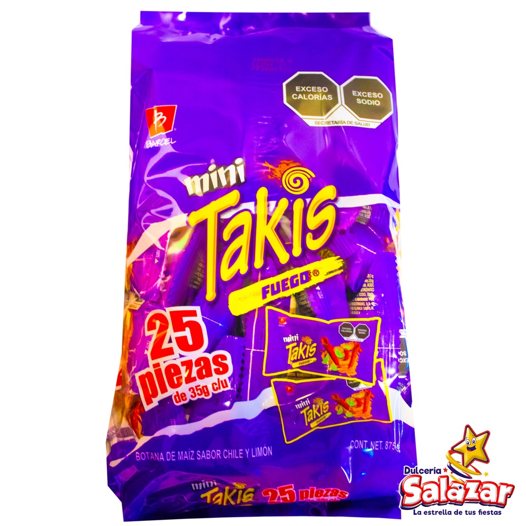 BARCEL PACK TAKIS MINI FUEGO -B.875G- "C/3/25"