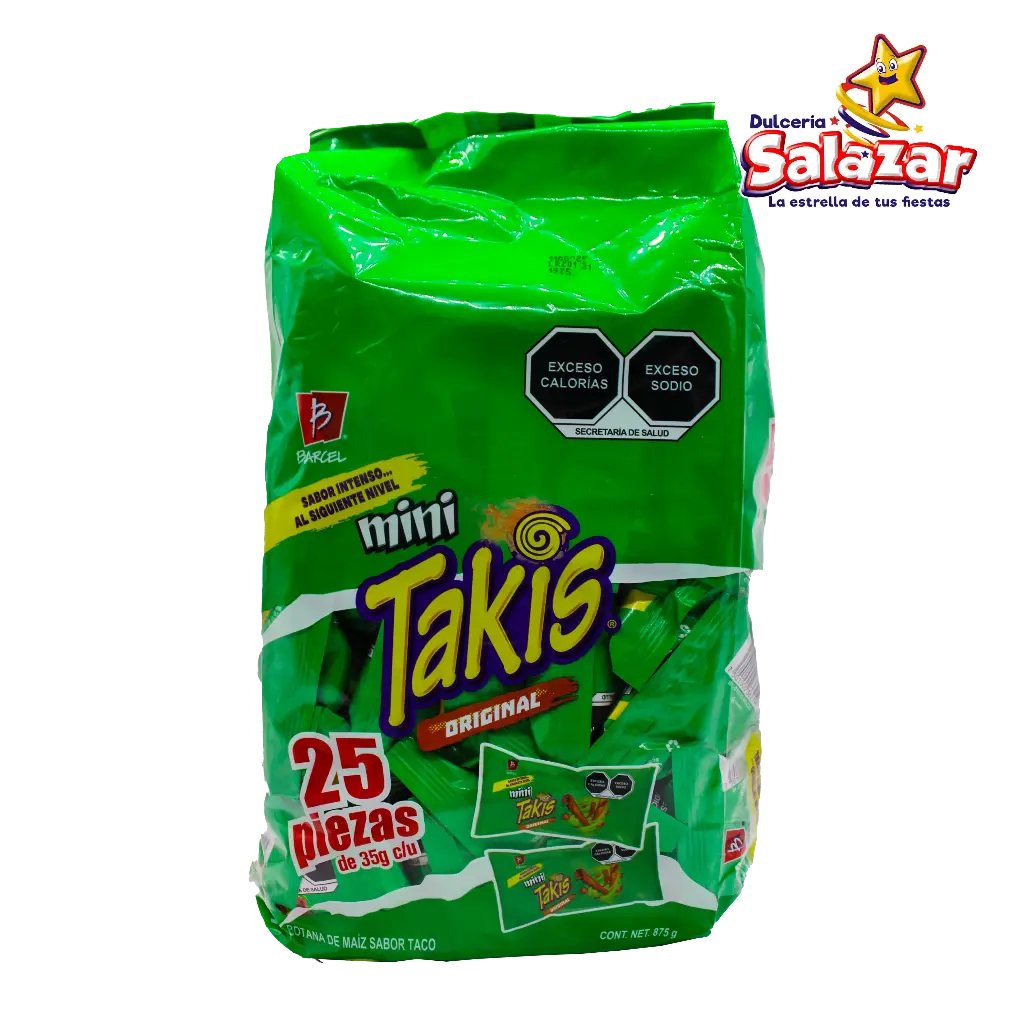 [BRC0003] BARCEL PACK TAKIS MINI VERDE -B.875G- "C/3/25"