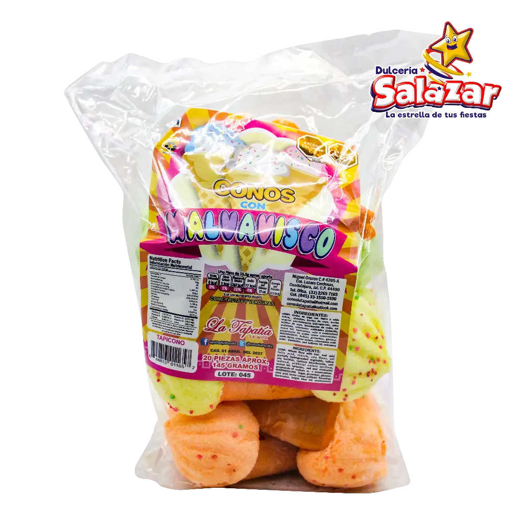 [TAPA0002] BARQUILLO CON BOMBON TAPICONO -B.200G - "C/20/20"