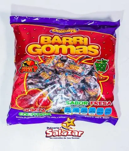 [CHY0016] GOMA BARRIGOMAS FRESA CHOMPYS -B.600G- "C/16/100"