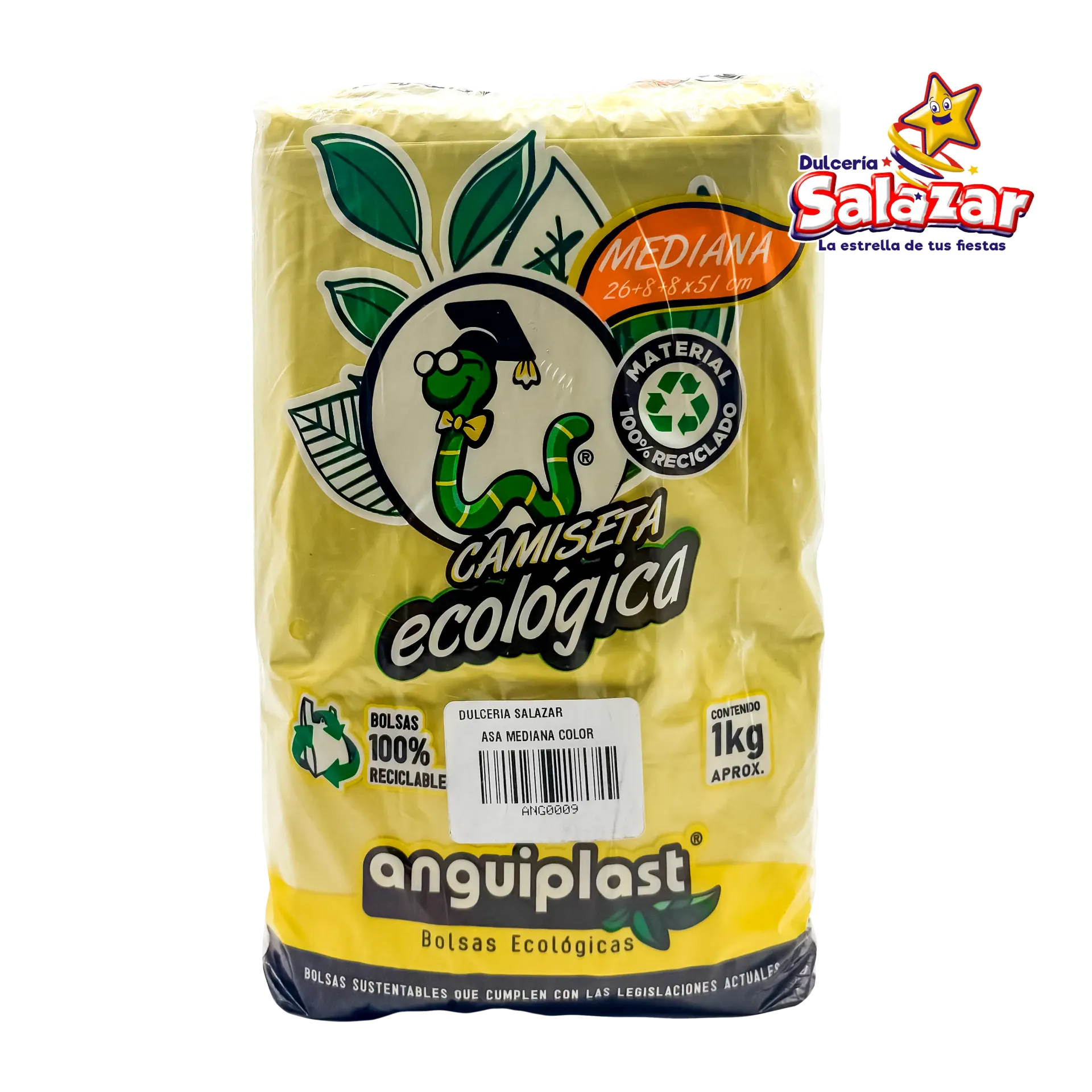 BOLSA ASA POLIPAPEL COLOR MEDIANA ANGUIP "B/25/1"