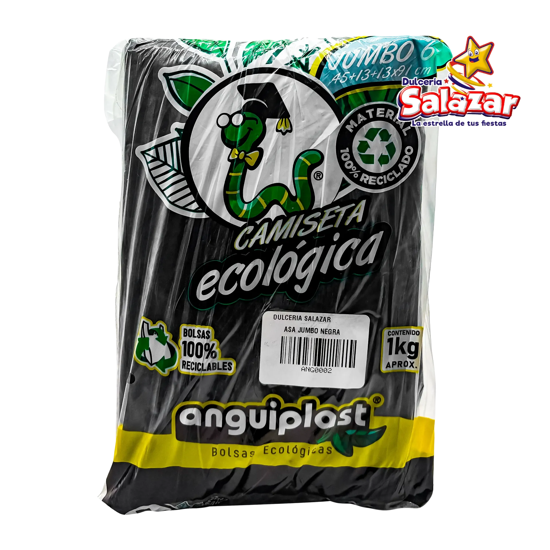 BOLSA ASA POLIPAPEL NEGRA JUMBO 6 ANGUIP "B/25/1"