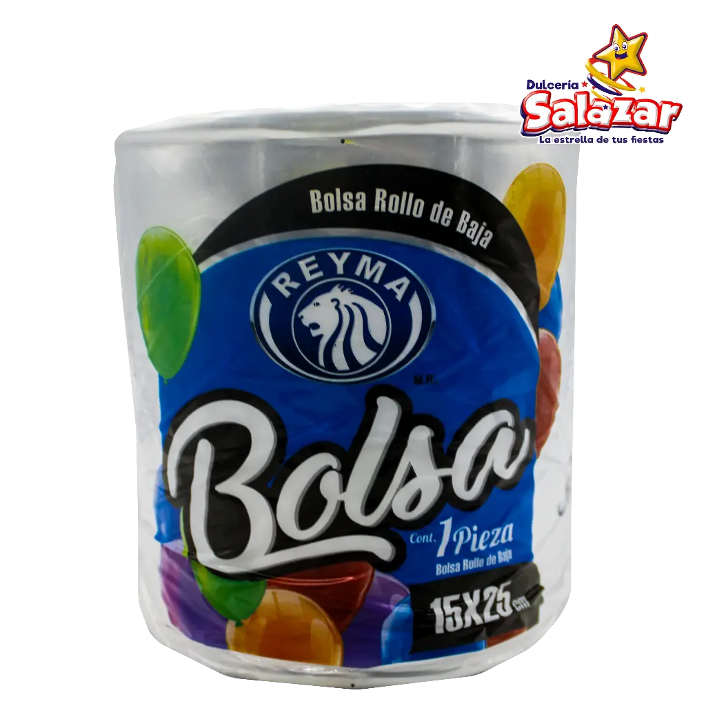 [REYM0260] BOLSA BAJA PLASTICO ROLLO 15X25CM BBR1525 NATURAL -B.1KG-