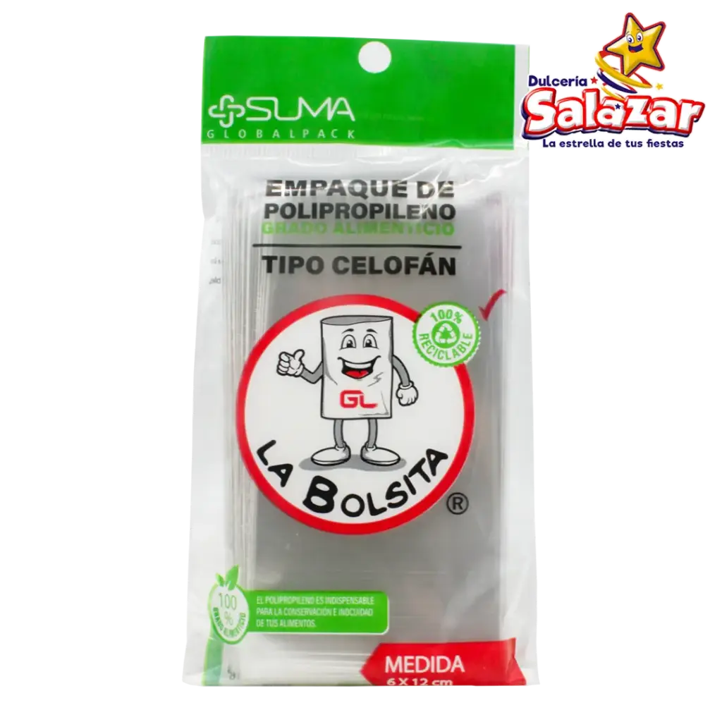 BOLSA CELOFAN 6X12 -B.100PZA "C/238/100"