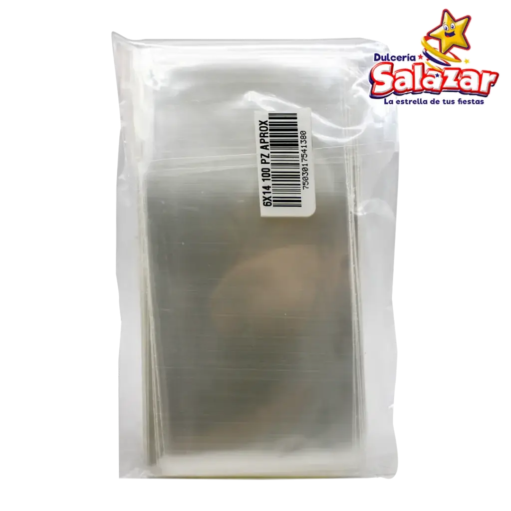 BOLSA CELOFAN 6X14 -B.100PZA "C/206/100"