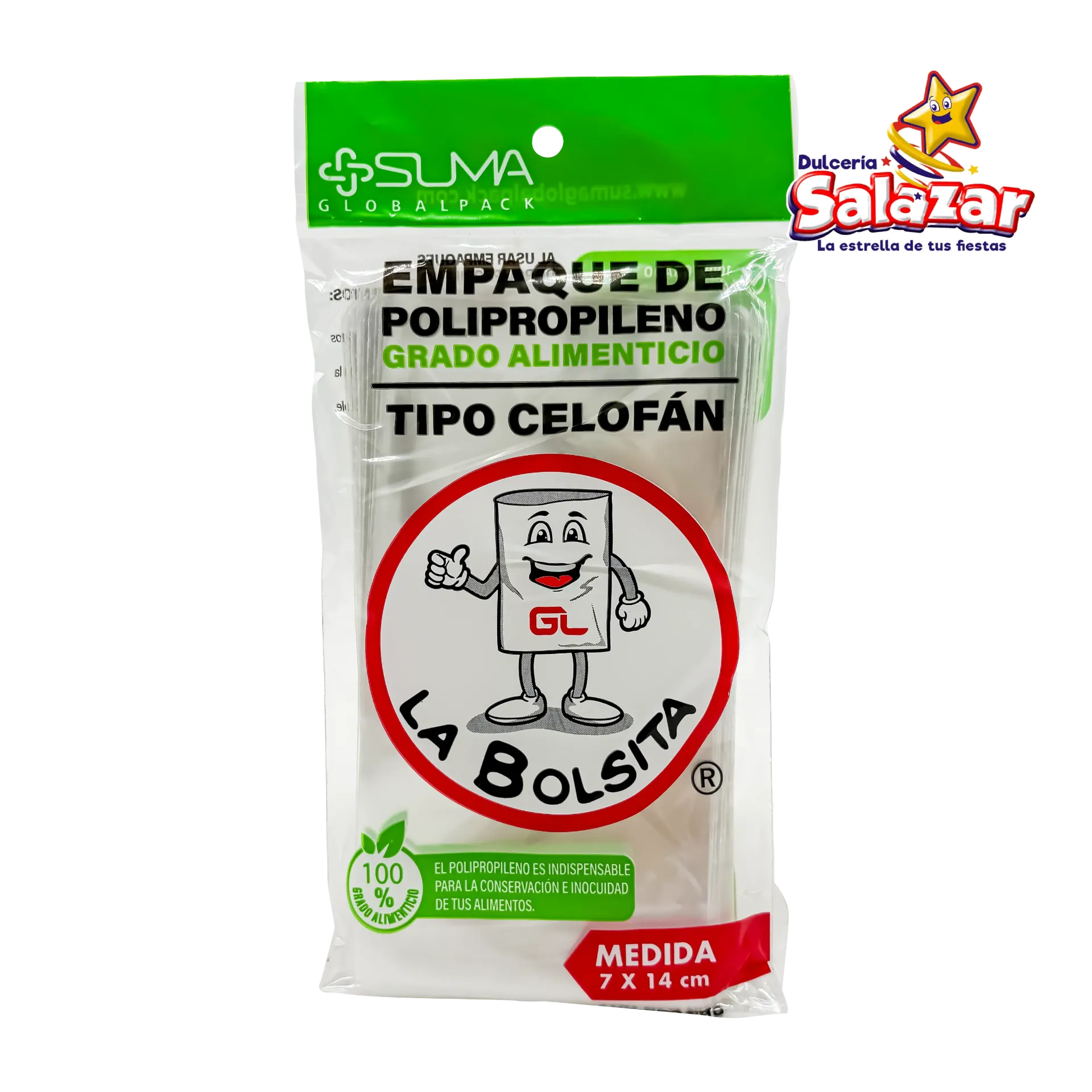 [GLP0147] BOLSA CELOFAN 7X14 -B.100PZA "C/184/100"