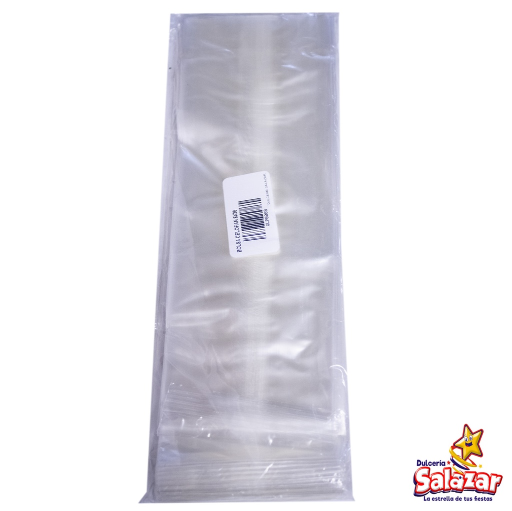 [GLP0088] BOLSA CELOFAN 8X26 -B.100PZA- "C/90/100"