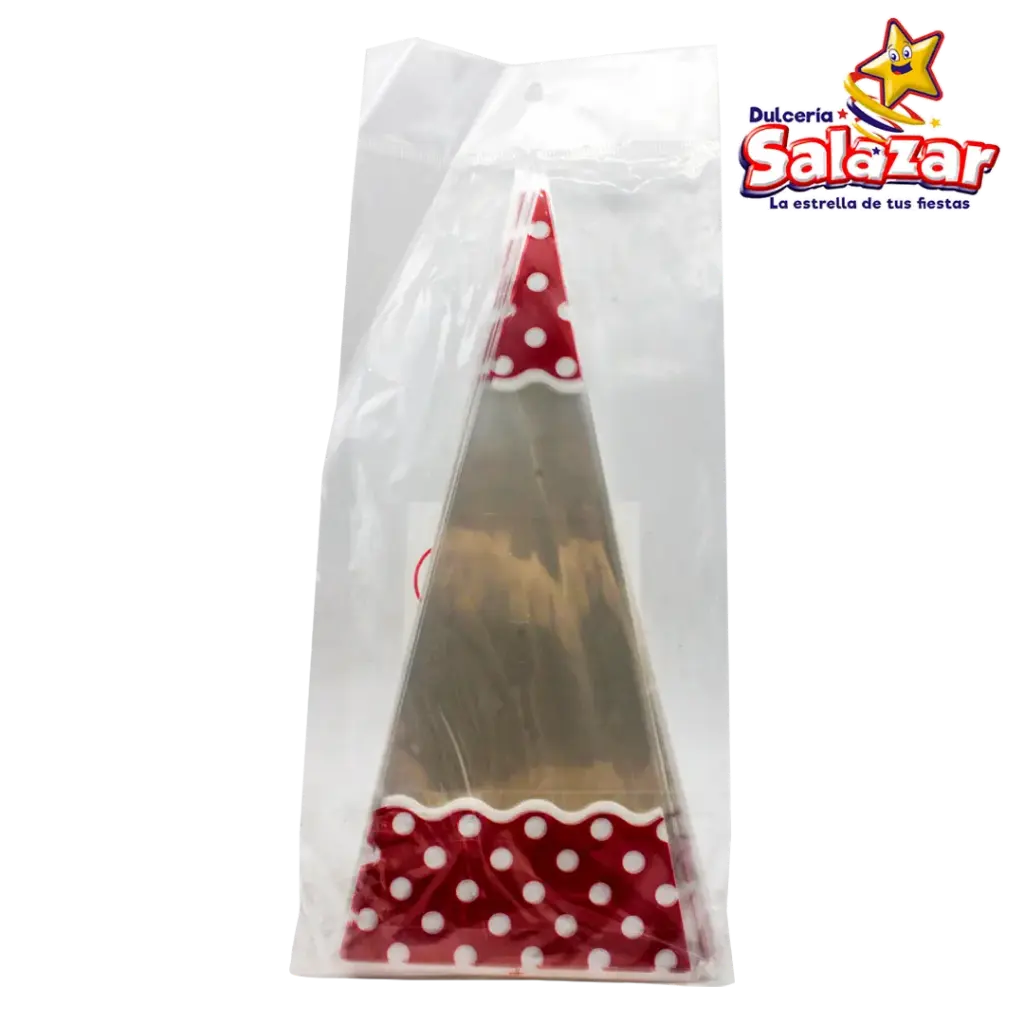 BOLSA CELOFAN CONICA DECORADA CHICO -B.50PZA- "C/75/50"