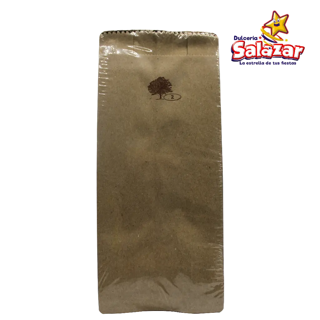 BOLSA DE  PAPEL CAFE #2 -B.50PZA- "C/120/50"
