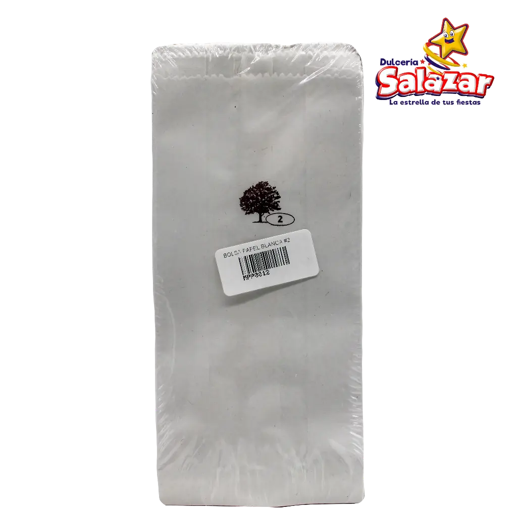 BOLSA DE PAPEL BLANCA #2 -B.50PZA- "B/120/50"