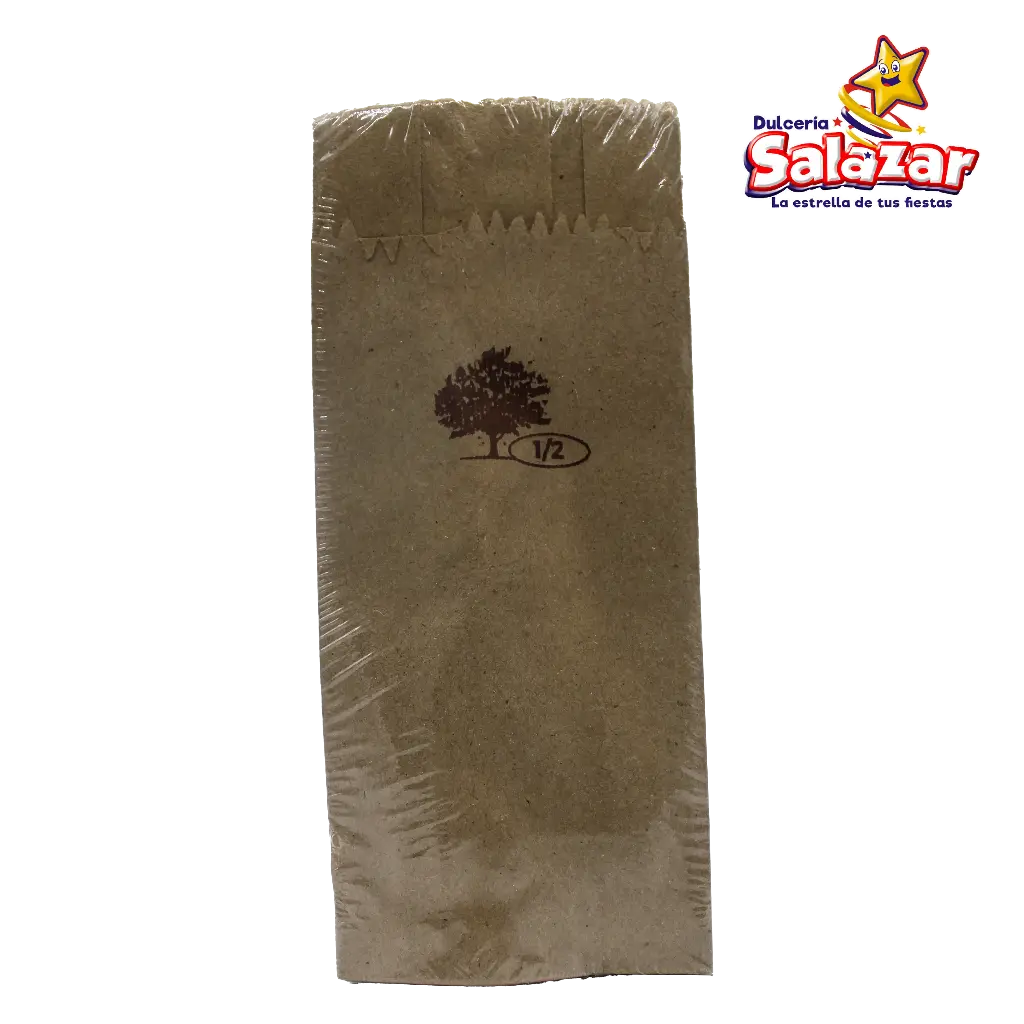 BOLSA DE PAPEL CAFE #1/2 -B.50PZA- "C/200/50"