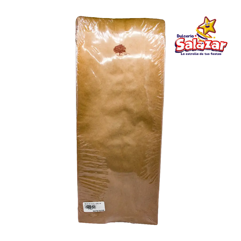 BOLSA DE PAPEL CAFE #16 -B.50PZA- "C/20/50"