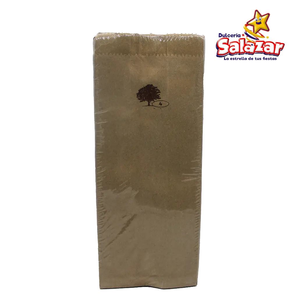BOLSA DE PAPEL CAFE #4 -B.50PZA- "C/80/50"
