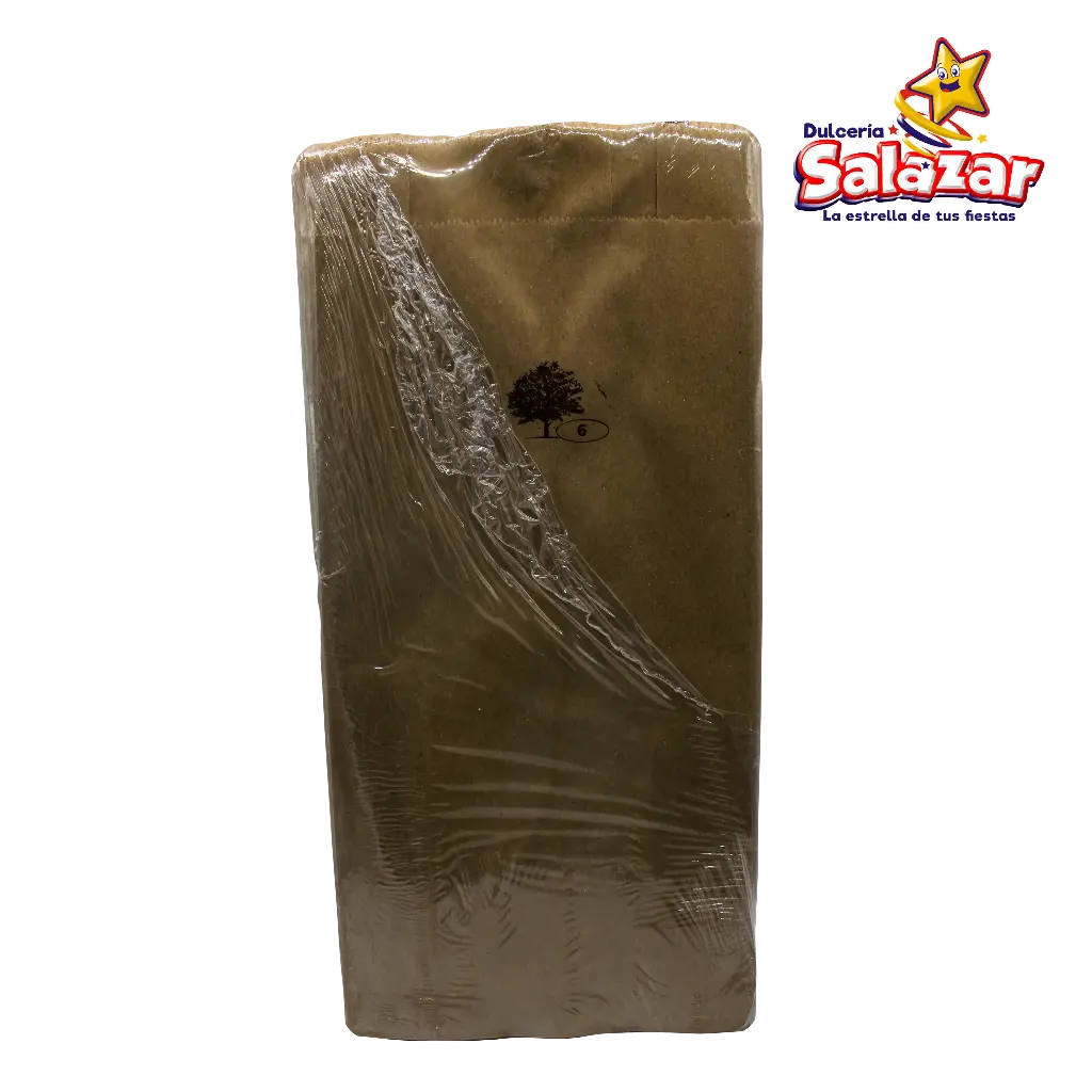BOLSA DE PAPEL CAFE #6 -B.50PZA- "C/60/50"
