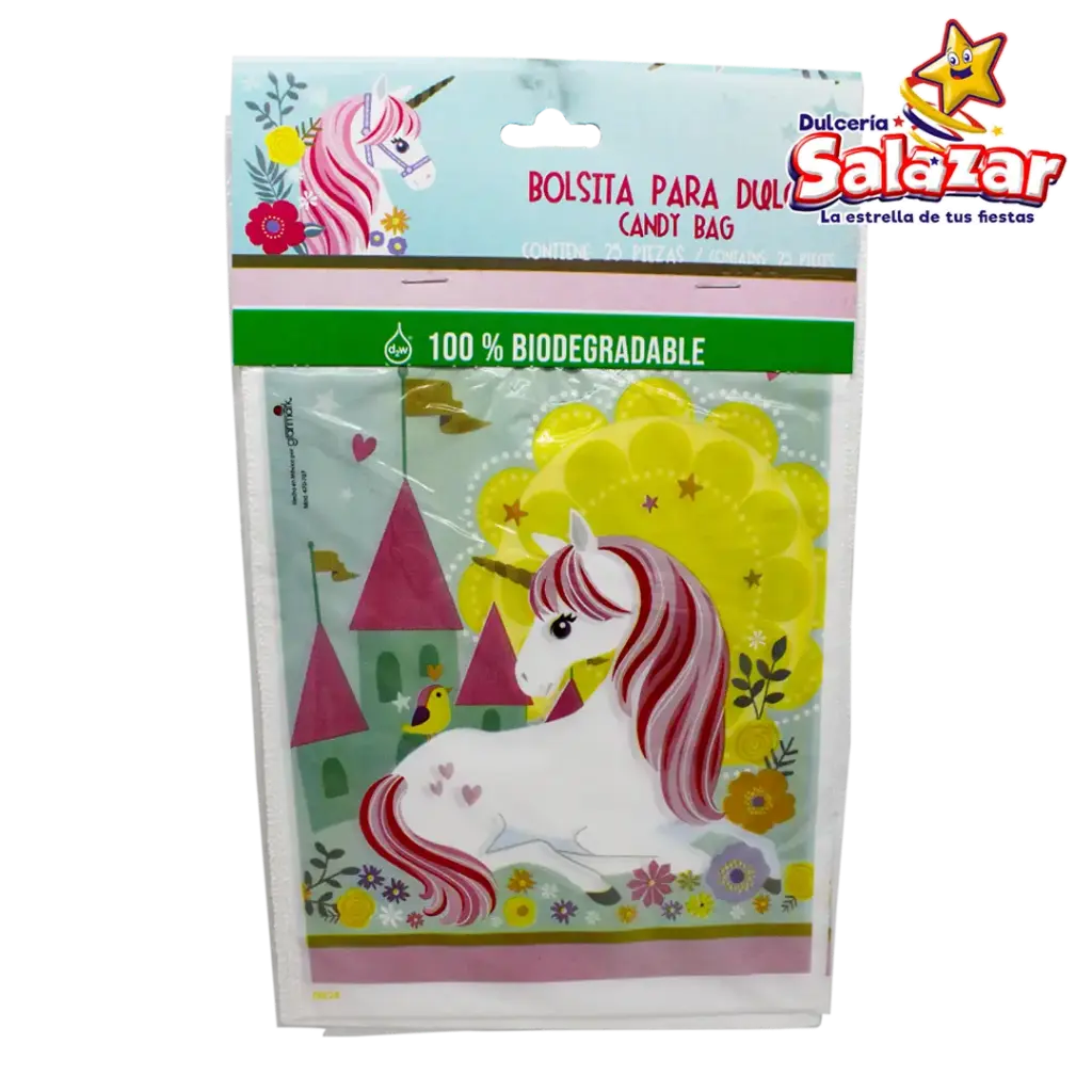 [GRN0613] BOLSA P/DULCES UNICORNIO GRANMARK -B.10PZA- "C/6/10"