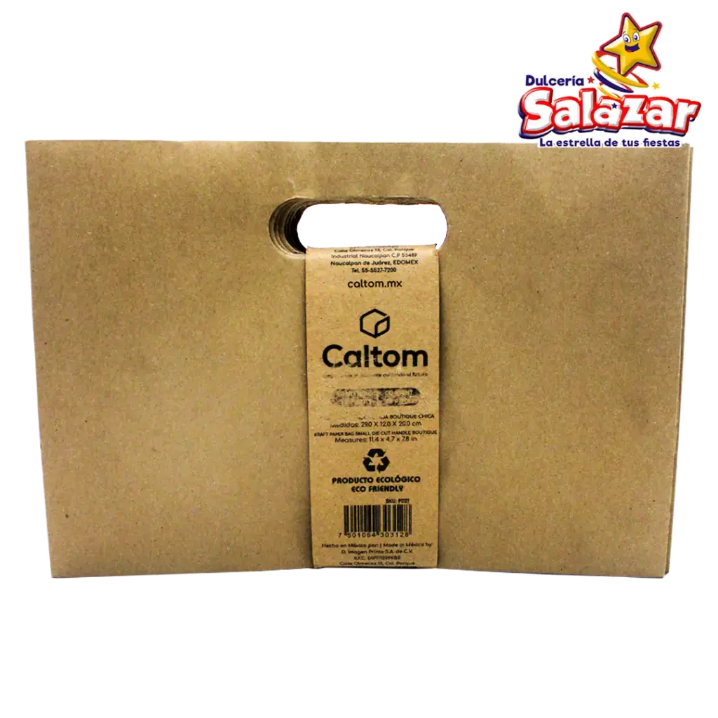 [CALT0015] BOLSA KRAFT TROQUELADA BOUTIQUE CHICA 27 -B.12PZA- "C/30/12"