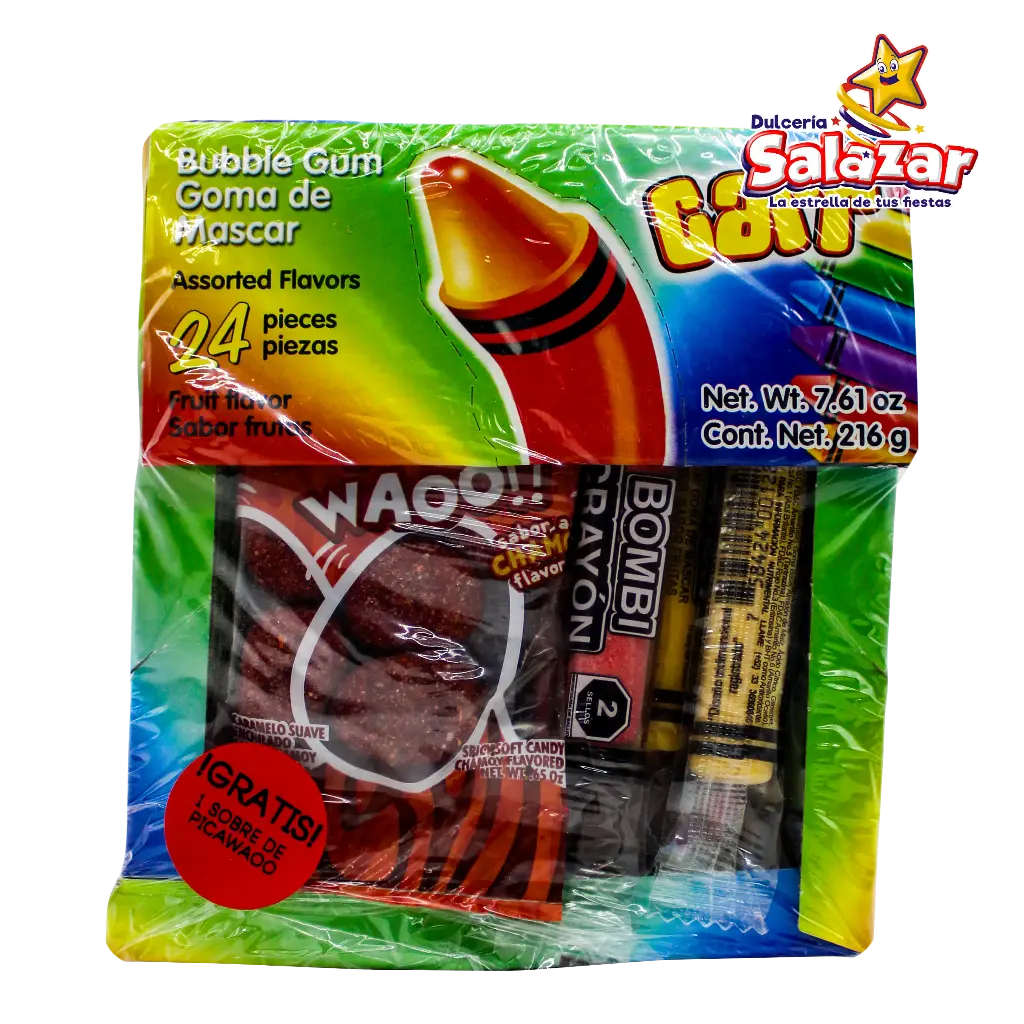 [FAP0031] CHICLE BOMBI CRAYON PROVIDENCIA -D.216G- "C/24/24"