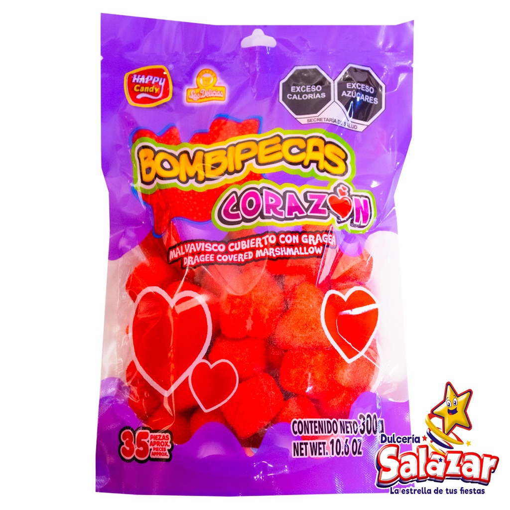 [DEL0471] BOMBIPECAS CORAZON LAS DELICIAS -B.300G- "C/24/35"