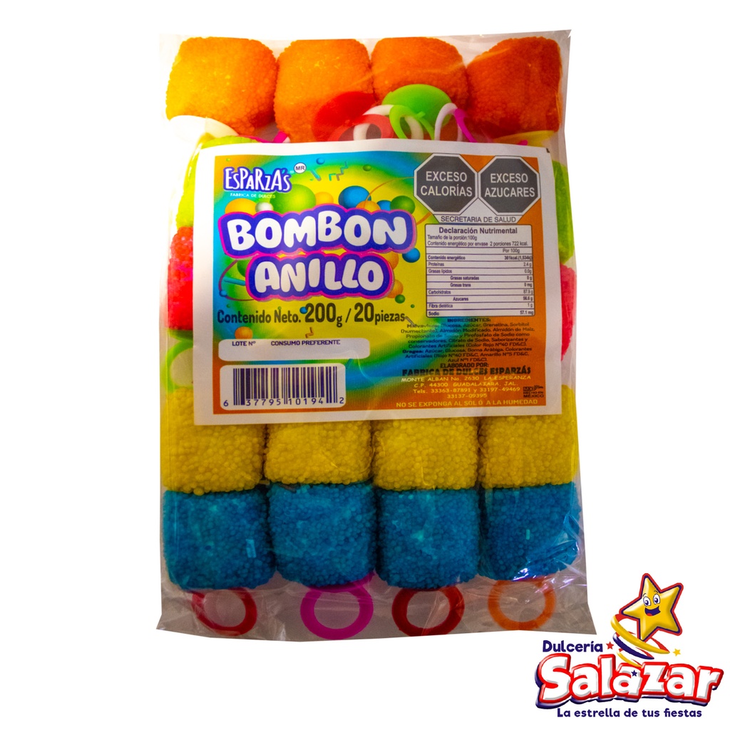 BOMBON ANILLO ESPARZAS -B.200GR- "C/28/20"