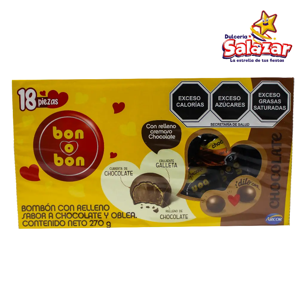 BON O BON CHOCOLATE ARCOR -D.270G.- "C/12/18"