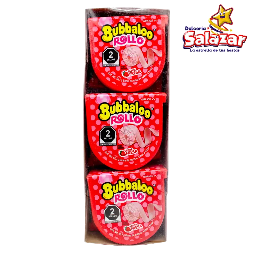 CHICLE BUBBALOO ROLLO FRESA -D.340.2G- "C/18/6"
