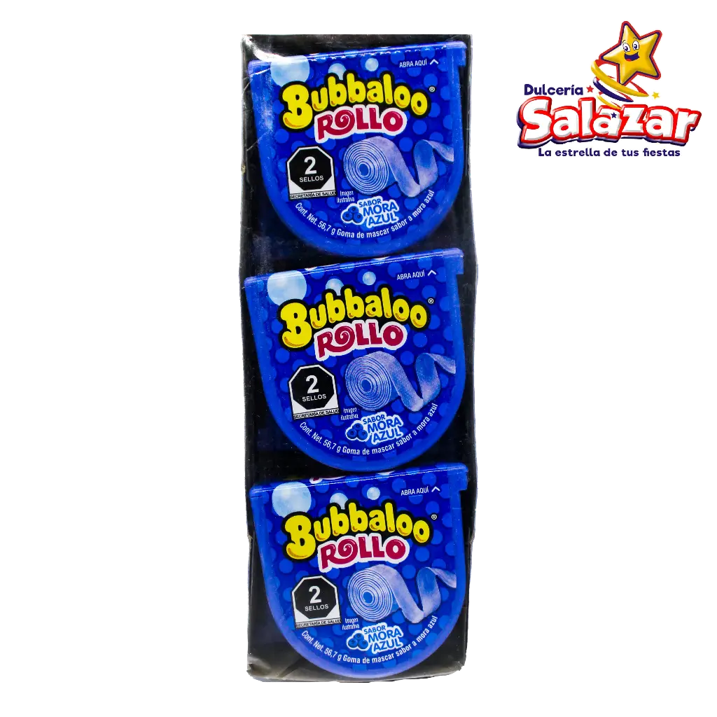 [ADA0031] CHICLE BUBBALOO ROLLO MORA -D.340.2G- "C/18/6"